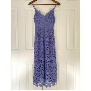 ASTR LACE A LINE MIDI DRESS